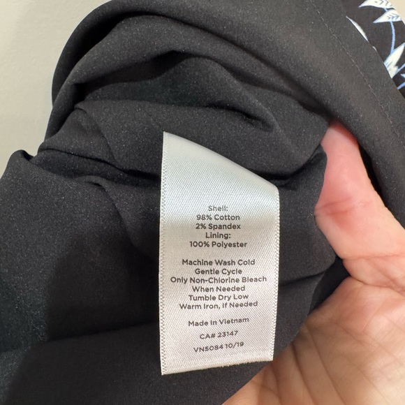 NWT Talbot's Black Blue White Garden Pencil Skirt‎ Sz 10 - Picture 7 of 8